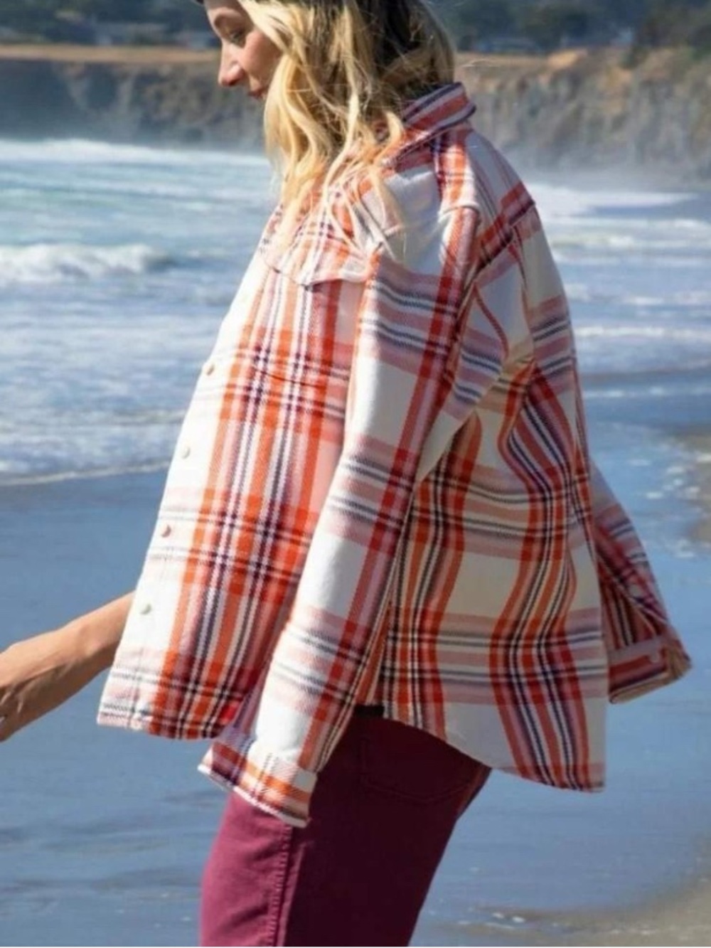 Outerknown Blanket Shirt Cloud Halo Plaid M/L